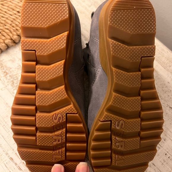 SOREL Women's Evie Grey Suede Waterproof Wedge Bootie Sz 6.5 - Picture 6 of 11